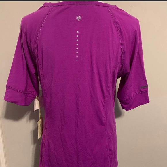Tangerine work out athletic spandex top T shirt NEW with TAG 3/4  sleeve… - Picture 2 of 5